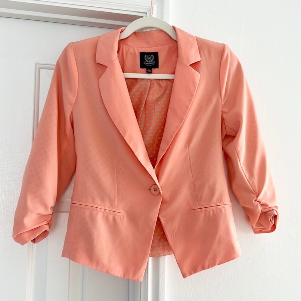 🍎 Bohme Peach Blazer with 3/4 sleeves